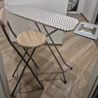 Asse da stiro  e sgabello pieghevoli