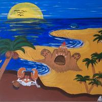 quadro dipinto a mano arte moderna pokemon 