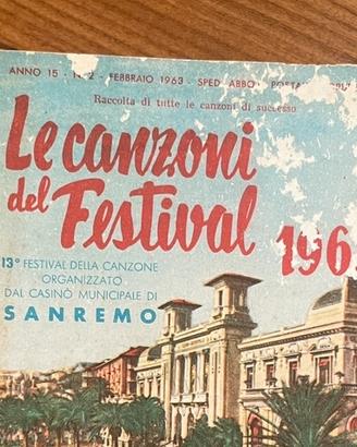 Libro collezione le canzoni festival sanremo 1963