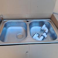 lavandino cucina doppio come nuovo