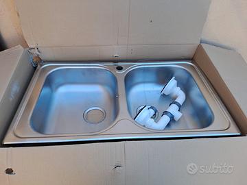 lavandino cucina doppio come nuovo