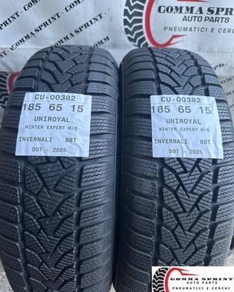 2 PNEUMATICI 185/65 R15 UNIROYAL INVERNALI KM0