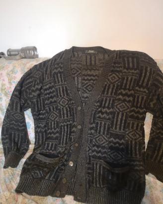 gilet aperto e maglia collo alto  uomo lana