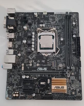Componenti PC H110M-A/M.2, i5-7400, 8 GB RAM + DVD