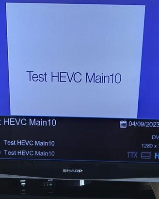 Tv 42 SHARP con decoder HEVC MAIN 10 DVB/T2