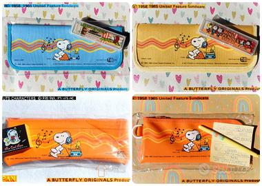 🌈 SNOOPY PEANUTS Vintage 1980 Astuccio penne NEW