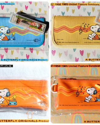 🌈 SNOOPY PEANUTS Vintage 1980 Astuccio penne NEW