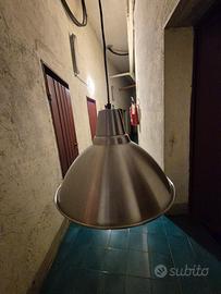 Lampadario stile industrial acciaio