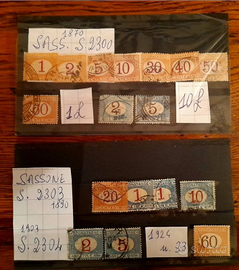 Francobolli REGNO Segnatasse 1870 - 1903