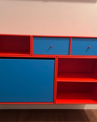 Mobile + scarpiera - Montana Forniture - Rosso Blu