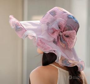 Cappello Elegante a Tesa Larga in Organza – Effett