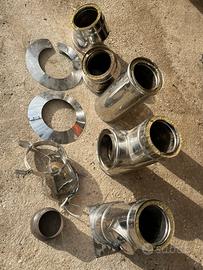 Tubi raccordi camino  stufa  15 cm 150 inox