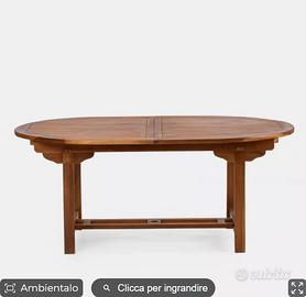 Tavolo da esterno allungabile legno Teak