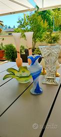 Vasi in vetro. Vasetti lunghi in vetro Murano.
