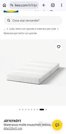 materasso 60x120 lettino bambini
