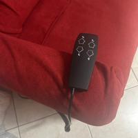 Poltrona relax 2 motori in tessuto 