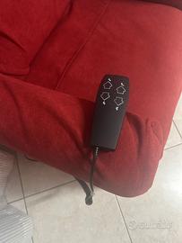 Poltrona relax 2 motori in tessuto 