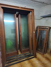 INFISSI LEGNO/ALLUMINIO DOPPIO VETRO USATE