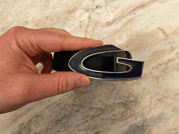 Cintura Alberto Guardiani pelle blu 