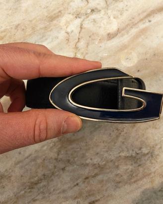 Cintura Alberto Guardiani pelle blu 