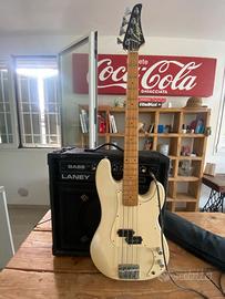 Basso elettrico washburn +amplificatore +custodia