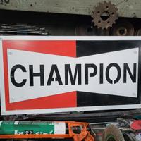 insegna tabella metallica candele champion