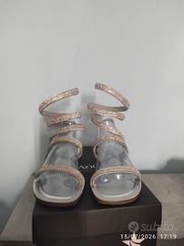 Sandali bassi con brillantini 