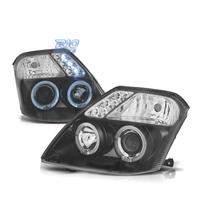 FARI PER CITROEN C2 03-10 ANGEL EYES FONDO NERO