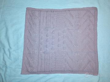 copertina a maglia misto lana