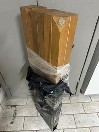 Tavolo rotondo vintage in Cristallo e legno