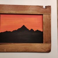 Quadro Monviso fatto a mano artigianale