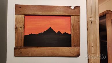 Quadro Monviso fatto a mano artigianale