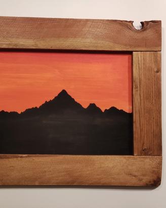 Quadro Monviso fatto a mano artigianale