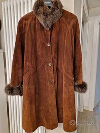 cappotto in pelle e pelliccia 