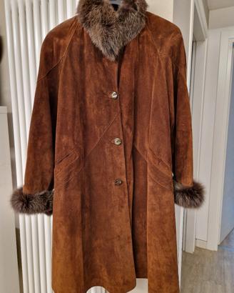 cappotto in pelle e pelliccia 