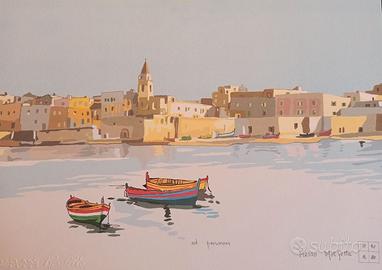 Presso Molfetta 21x30 Aldo Riso Serigrafia