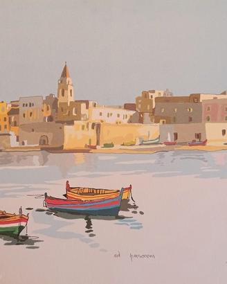 Presso Molfetta 21x30 Aldo Riso Serigrafia
