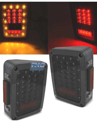FANALI JEEP WRANGLER JK 07-18 A LED FUMÉ