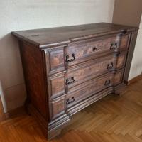 SCRIVANIA-SECRETAIRE A RIBALTA STILE VINTAGE