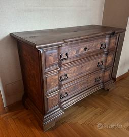 SCRIVANIA-SECRETAIRE A RIBALTA STILE VINTAGE