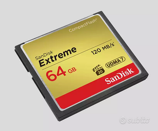 Scheda Memoria SANDISK EXTREME Compact Flash 64GB