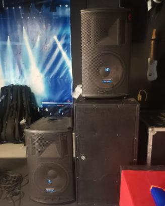 coppia casse MACKIE 1521 amplificate 500 watt
