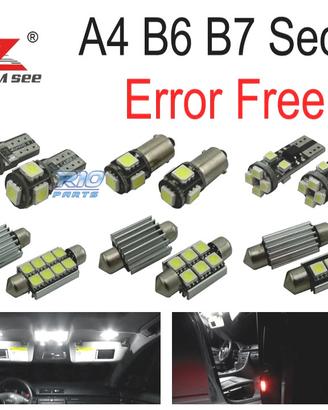 KIT 22 LAMPADE LED INTERNE PER AUDI A4 S4 RS4 B6 B