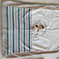 TRAPUNTINA E COMPLETO LENZUOLINI PER CULLA.