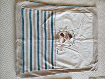 TRAPUNTINA E COMPLETO LENZUOLINI PER CULLA.