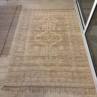 Tappeto kilim in iuta e cotone beige 160x230 cm