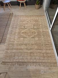 Tappeto kilim in iuta e cotone beige 160x230 cm