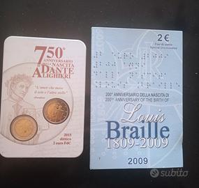 Tre monete commemorative fdc zecca dello stato