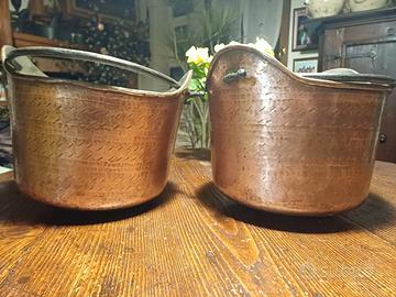 Coppia Secchi in rame