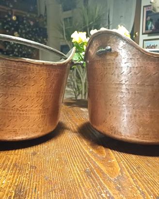 Coppia Secchi in rame